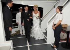 Foto de la galería: Nito Pitana y Romina Ortega dieron el "sí" en el catamarán