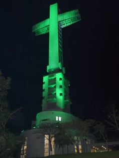 Foto de la galería: La Cruz de Santa Ana, de verde para conmemorar el Día de la Tierra