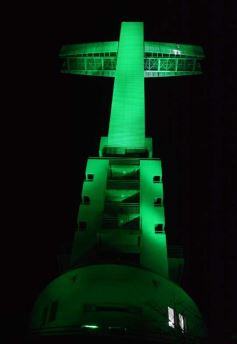 Foto de la galería: La Cruz de Santa Ana, de verde para conmemorar el Día de la Tierra