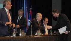 Foto de la galería: Funcionarios nacionales visitaron Misiones para poner en marcha la UIF y financiar distintas obras