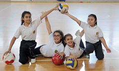 Sixto Fotografías. Sociedad. Educación - Fiesta de Educación Física del Colegio del Carmen en el Finito Gehrmann