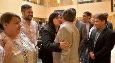 Foto de la galería: Rovira recibió a referentes de la Fundación Lasalle