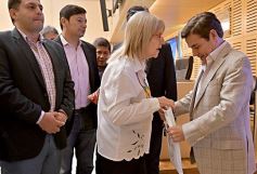 Foto de la galería: Rovira recibió a referentes de la Fundación Lasalle