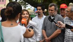Foto de la galería: El Frente Popular Agrario y Social presentó a sus referentes en la plaza 9 de Julio