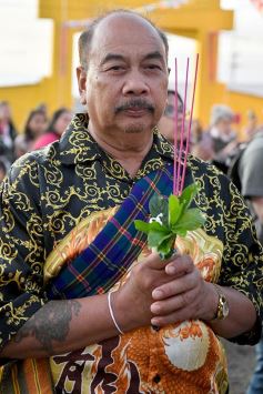 Foto de la galería: La comunidad laosiana festejó sus cuatro décadas en Misiones con la inauguración del Buda gigante