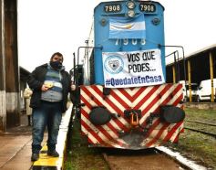 Foto de la galería: Con la llegada de la primera formación se reactivó el servicio de trenes de carga en Misiones