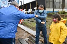 Foto de la galería: Con la llegada de la primera formación se reactivó el servicio de trenes de carga en Misiones