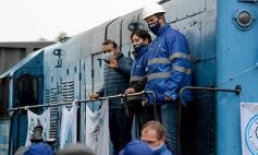 Foto de la galería: Con la llegada de la primera formación se reactivó el servicio de trenes de carga en Misiones