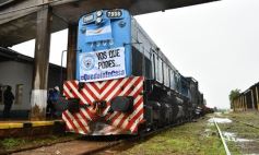 Foto de la galería: Con la llegada de la primera formación se reactivó el servicio de trenes de carga en Misiones