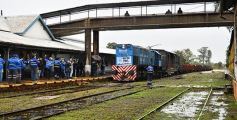Foto de la galería: Con la llegada de la primera formación se reactivó el servicio de trenes de carga en Misiones