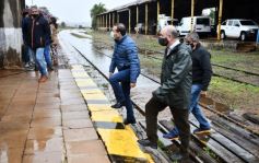 Foto de la galería: Con la llegada de la primera formación se reactivó el servicio de trenes de carga en Misiones