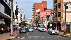 Foto de la galería: Fuerte campaña rosa para concientizar sobre el Cáncer de Mama, sobre la calle Bolívar de Posadas