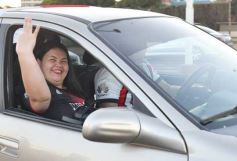 Foto de la galería: Hinchas de River recordaron la victoria ante Boca en Madrid con una caravana en Posadas