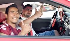 Foto de la galería: Hinchas de River recordaron la victoria ante Boca en Madrid con una caravana en Posadas