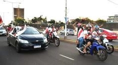 Foto de la galería: Hinchas de River recordaron la victoria ante Boca en Madrid con una caravana en Posadas