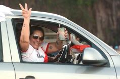 Foto de la galería: Hinchas de River recordaron la victoria ante Boca en Madrid con una caravana en Posadas