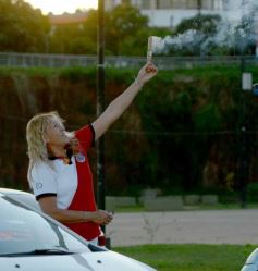 Foto de la galería: Hinchas de River recordaron la victoria ante Boca en Madrid con una caravana en Posadas