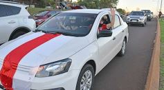 Foto de la galería: Hinchas de River recordaron la victoria ante Boca en Madrid con una caravana en Posadas