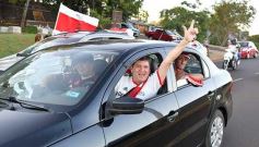 Foto de la galería: Hinchas de River recordaron la victoria ante Boca en Madrid con una caravana en Posadas