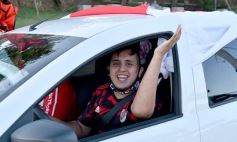 Foto de la galería: Hinchas de River recordaron la victoria ante Boca en Madrid con una caravana en Posadas