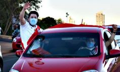 Foto de la galería: Hinchas de River recordaron la victoria ante Boca en Madrid con una caravana en Posadas