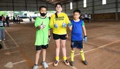 Foto de la galería: Clemente Rodríguez y Rolfi Montenegro presentes en la Clínica de Fútbol de la EBY en Posadas