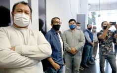 Foto de la galería: Oscar Herrera Ahuad junto a sindicalistas misioneros en el debate por la reforma laboral