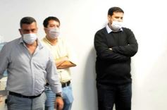 Foto de la galería: Oscar Herrera Ahuad junto a sindicalistas misioneros en el debate por la reforma laboral