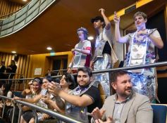 Foto de la galería: Con participación internacional: la Legislatura abrió un nuevo Parlamento Estudiantil Misionero