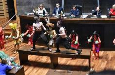 Foto de la galería: Con participación internacional: la Legislatura abrió un nuevo Parlamento Estudiantil Misionero