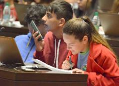 Foto de la galería: Parlamento Internacional: los jóvenes legisladores ocuparon sus bancas y sancionaron leyes