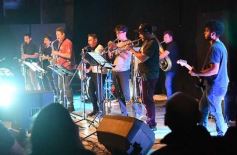 Foto de la galería: Dale Que Brass puso el show y abrió el encuentro en el Galpón de La Murga de la Estación