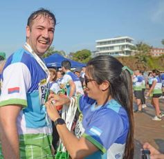 Foto de la galería: Llegada en La Cascada de los participantes de la Maratón Posadas Futura