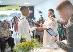 Foto de la galería: Elias Suárez y Hana Zuetta dieron el si: felicidad y encuentro abrieron en la Iglesia Bautista Victoria