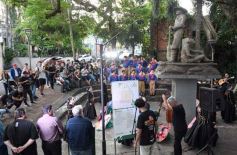 Foto de la galería: Al eterno Ramón Ayala: con música y vivo recuerdo, rindieron homenaje al último Mensú en la Bajada Vieja