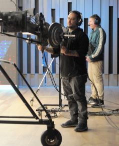 Foto de la galería: Con Gustavo Añibarro en su histórico ciclo televisivo El Periodista, ya en su 19 temporada por Canal Doce