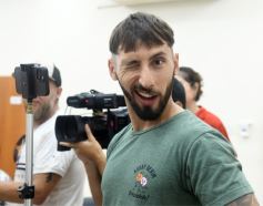 Foto de la galería: Músicos, artistas, comunicadores, un alegre encuentro en la recorrida por la ciudad