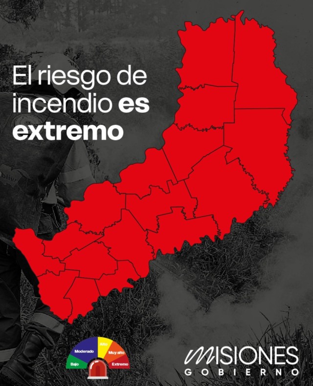 Imagen de la noticia: En Misiones es extremo el riesgo de incendios y piden reforzar las medidas preventivas