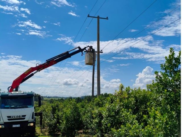 Energía: refuerzan mantenimiento en líneas rurales de El Soberbio