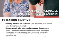 La Campaña de Vacunación Antigripal 2026 iniciará este miércoles 11 de marzo