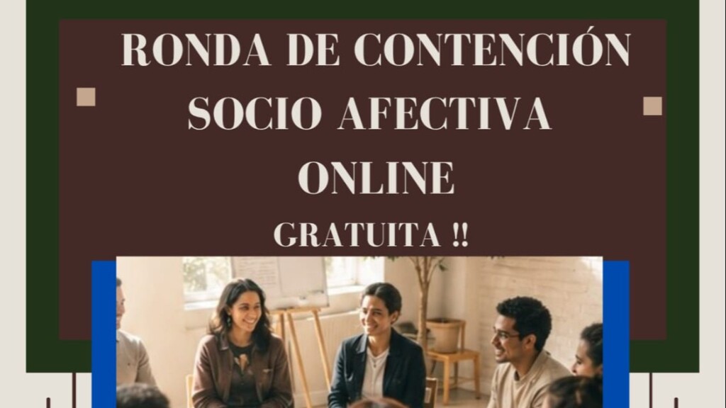 Rondas virtuales de contención socioafectiva este martes online y gratuitas